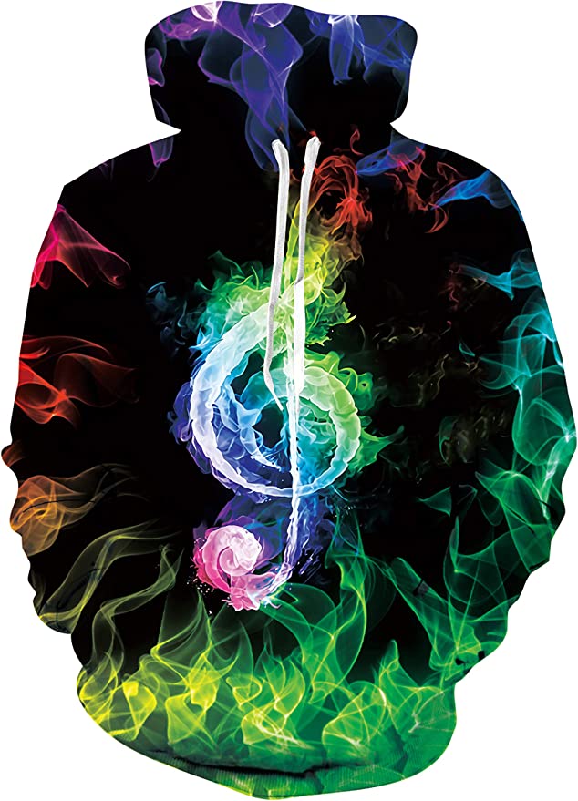 rainbow color music sweater
