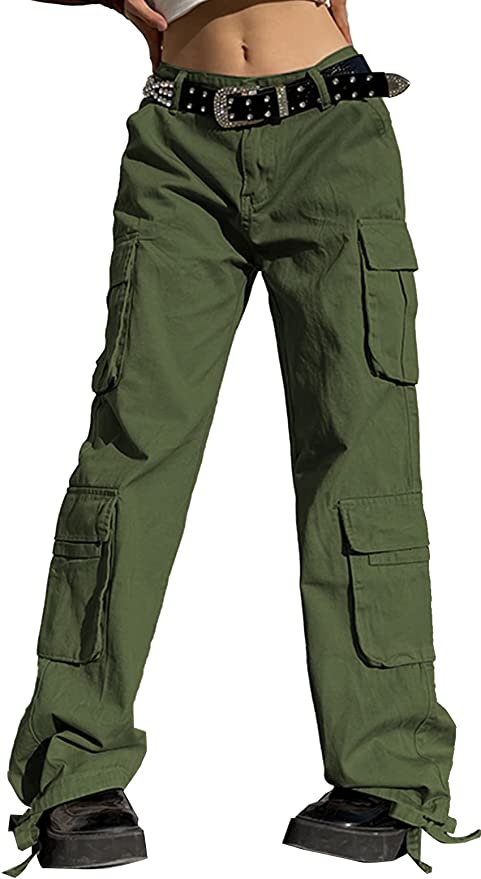 forest green cargo unisex pants